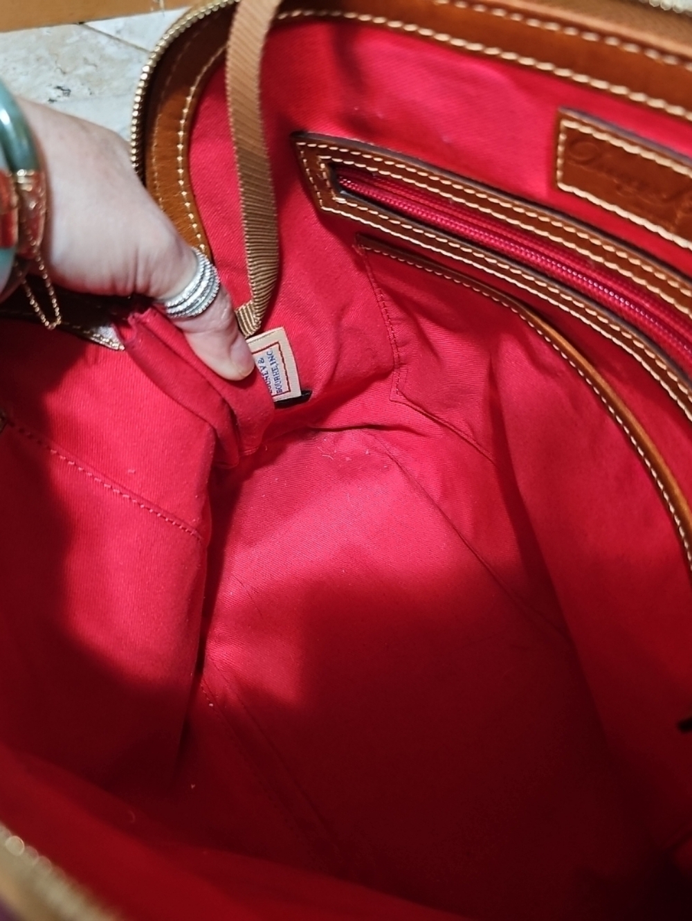 Dooney & Bourke Pebble Grain Zip Zip Satchel Bag - Picture 9 of 12